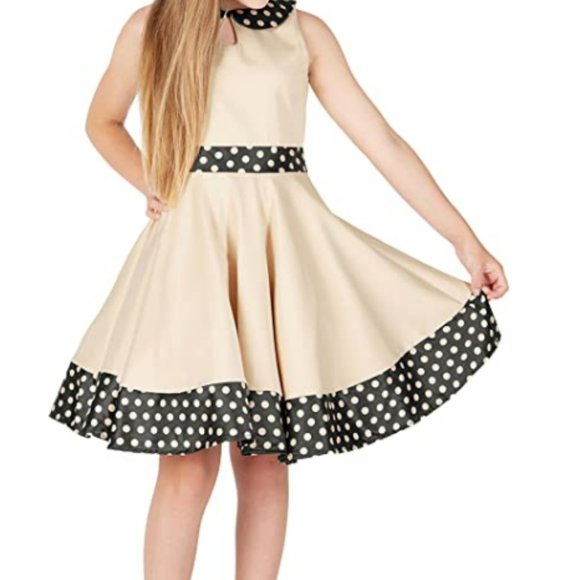 Kids 'Vintage Polka Dot 50's Girls Dress 🤍 NWT - Picture 7 of 8